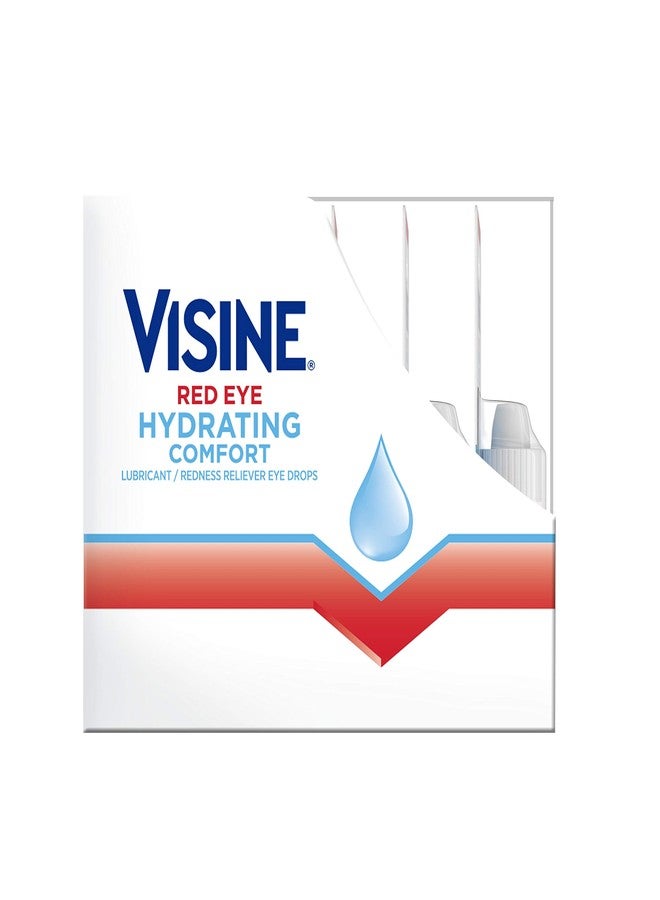 Visine Red Eye Hydrating Comfort Redness Relief and Lubricant Eye Drops to Relieve Red Eyes Due to Minor Eye Irritations Fast and Help Moisturize Dry Eyes, On-The-Go Packs, 12 x 0.28 fl. oz - Image 4
